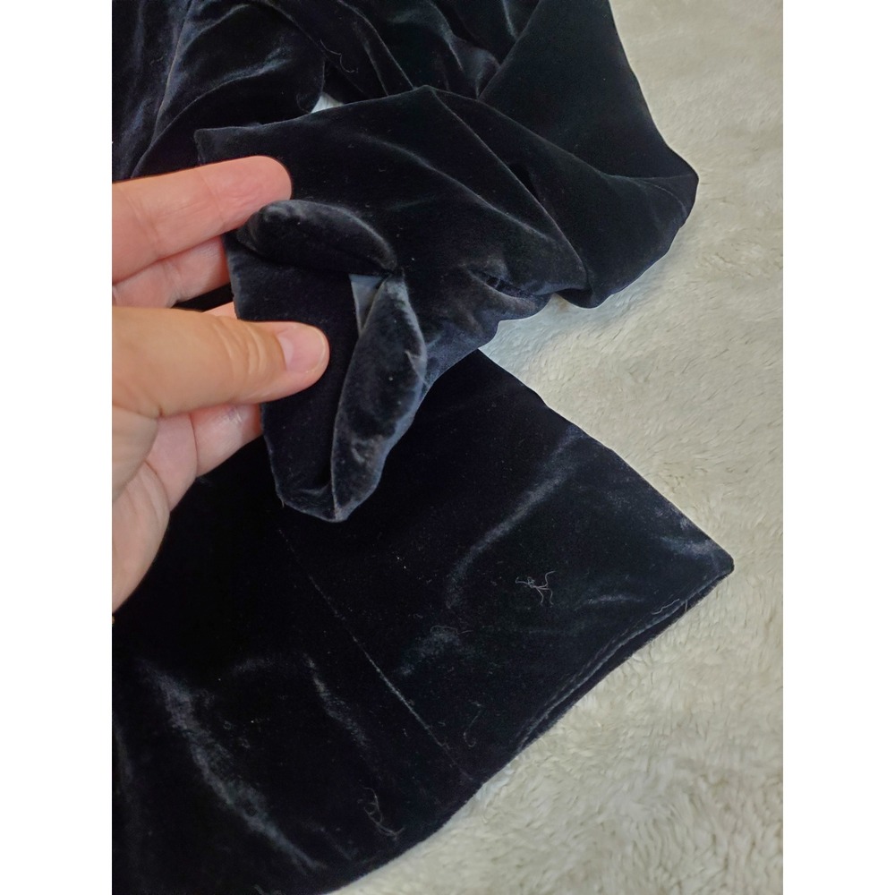Lauren Ralph Lauren Black Velvet Button-Front Blazer - Picture 4 of 11